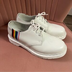 Dr. Martens 1461 Pride White Oxford Shoes